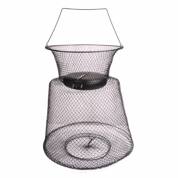 

jonstar foldable fishing net steel wire fishing pot trap net crab crawdad cage fish basket fish shrimp mesh cage