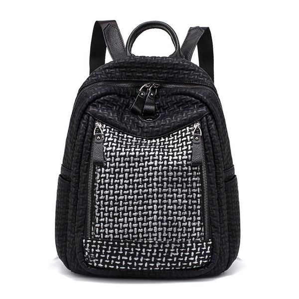 

women's bags 2019 fashion new shoulder bag female hit color wild large capacity travel backpack student bag mochila feminina