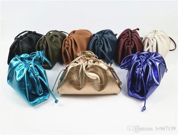 

2019 new clutch bag luxury party wallet bag ladies foldable cloud handbag shoulder bag pillow case leather pouch handbag