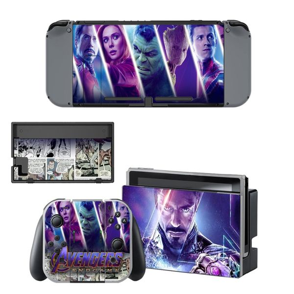 

vinyl skins sticker for nintendo switch ns n-switch console and controller skin sticker set - the avengers endgame iron man