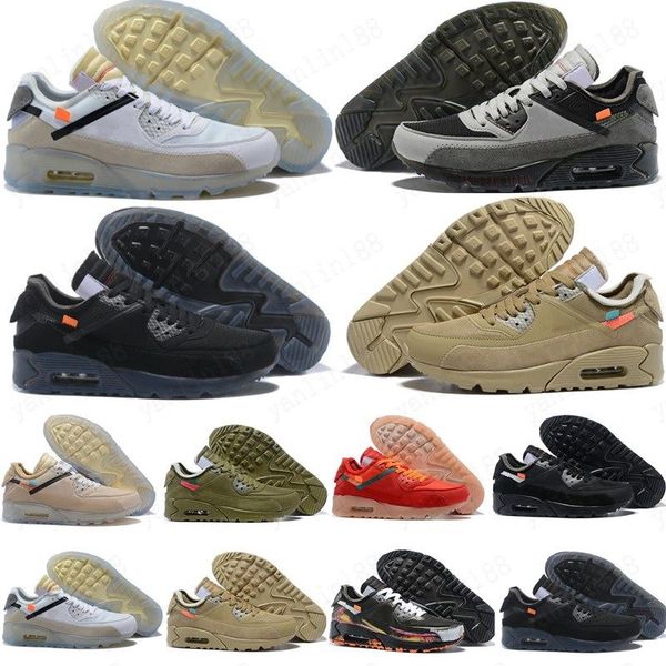 

2019 men 90 running shoes designer desert ore world cup triple white black red off sneakers 90s trainers classic sports chaussures zapatos
