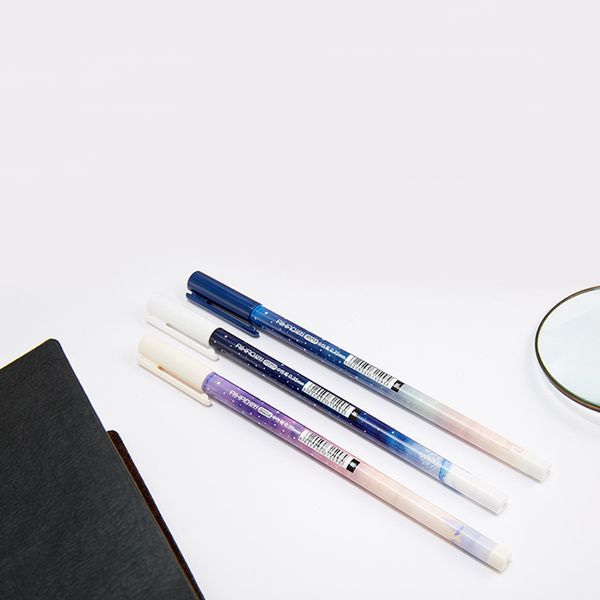

1pcs/lot cute star night plastic gel pen for writing students school office supplies black ink 0.35mm