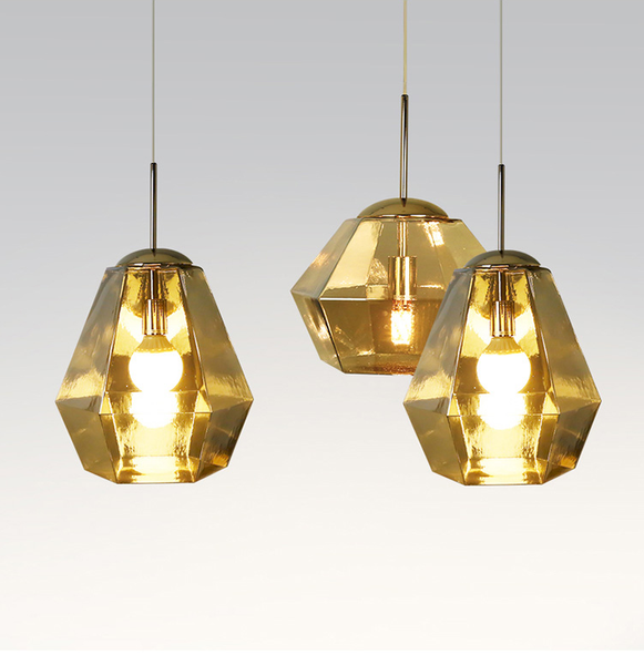 

restaurant cafe hexagon modern designer led nordic lava glass pendant light