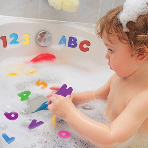 

36pcs baby kids children floating bathroom bath tub toys foam letters numbers bathroom accessories sets