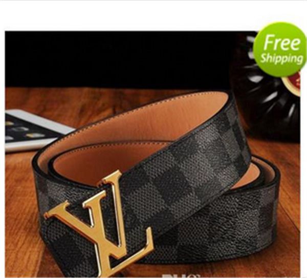 

2020fashion new brand designer alloy buckle belt mens luxury genuine leather waist belts for men women, Black;brown
