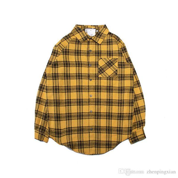

2019 new spring and autumn fashion men and women with the same pattern printing long-sleeved couple jacket round neck button plaid, Black;brown