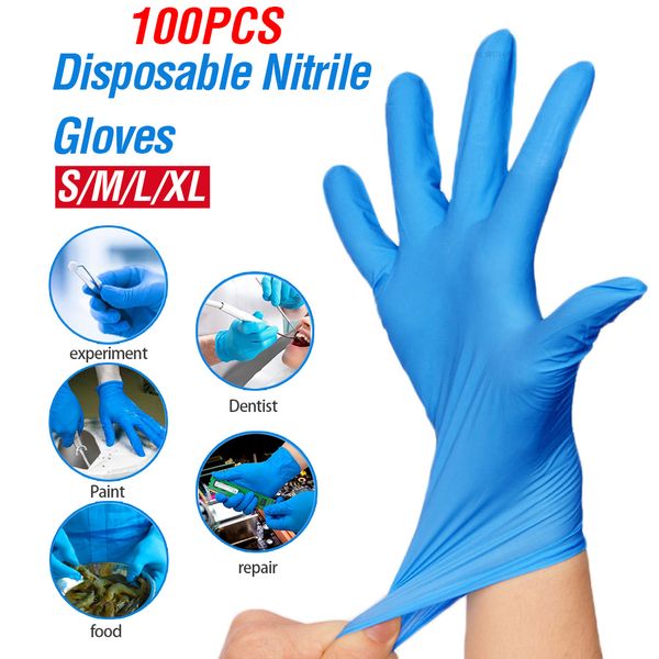 

100pcs xl size disposable latex 4.5g/pc universal nitrile kitchen/dishwashing/work/rubber/garden gloves