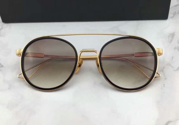 

round sunglasses 115 gold tone frame brown gradient lens fashion sunglasses shades eyewear new with box, White;black