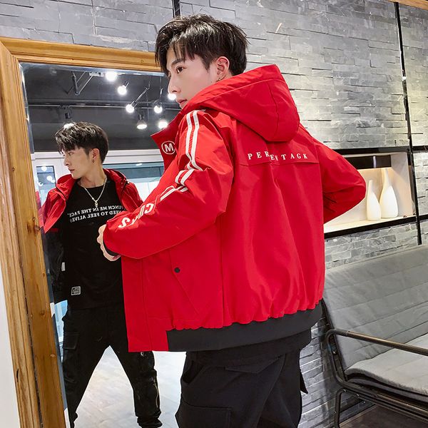 

2019 autumn clothing new style jacket men's korean-style trend hooded men sports jackets popular brand teenager casual, Black;brown