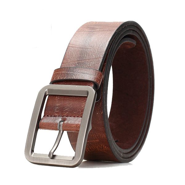 

mens pu belts needle buckle two-layer leather bottom buckle belt men's pu belt factory custom, Black;brown