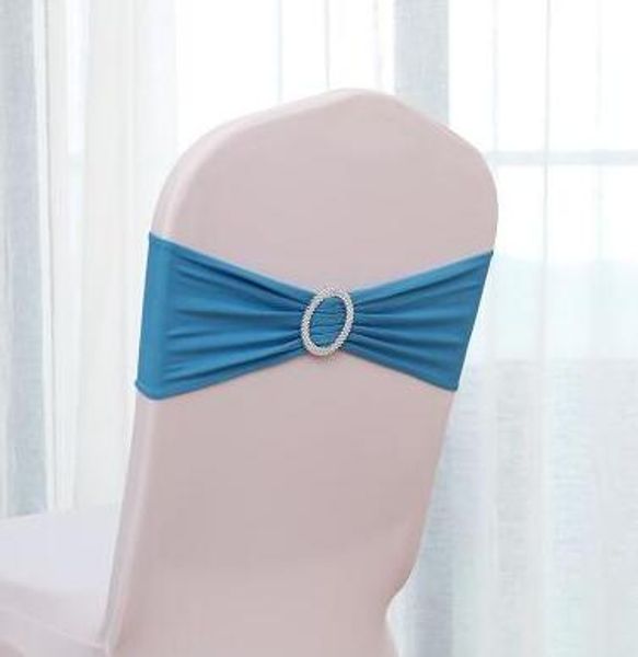 Fodere per sedie in organza elastica Fusciacche Fascia per matrimoni Papillon Schienali Puntelli Bowknot Sedie in spandex Fusciacca Fibbie Coprire Indietro Ostello Trim Rosa