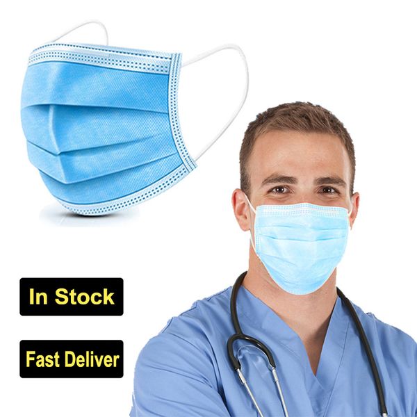 

в наличии! одноразовые маски для лица фильтрующие маски 3-слойные средства индивидуальной защиты пылезащитные анти-плевки защитные маски для