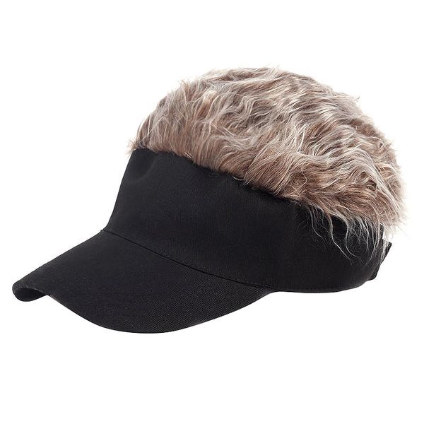 

men's and women's 56-60cm golf hats outdoor cotton sports wigs and visors light brown, Black;white
