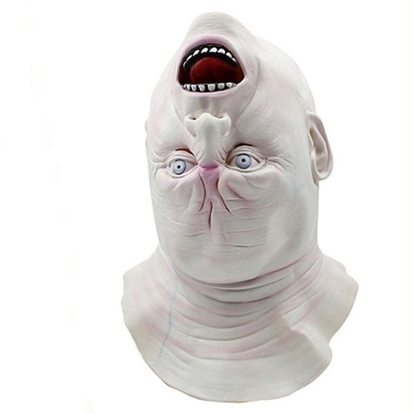 

latex horror inverted head mask halloween cosplay props hood mask support custom