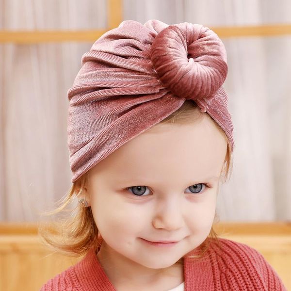 

new arrivals cute baby hat velvet soft turban round donut boys girls beanies hat caps fashion children kids newborn cap