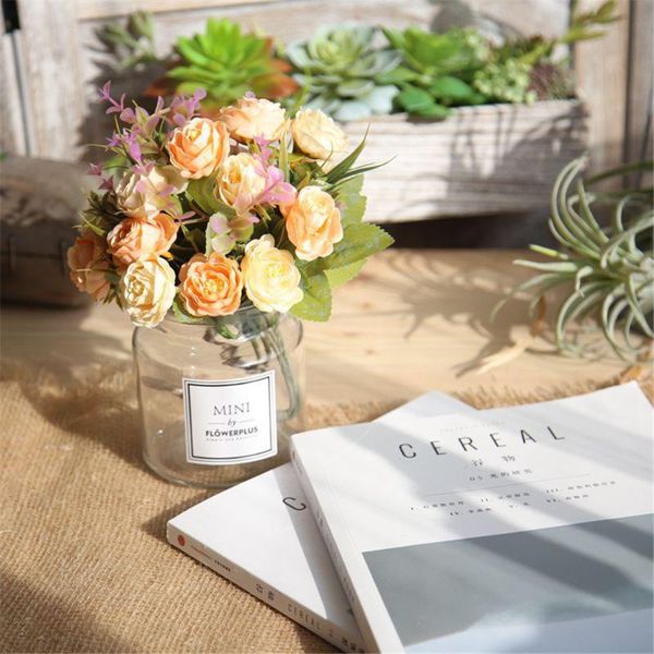 

искусственный pe фальшивая цветы розы цветочные свадебный букет невесты гортензия декор поддельные цветы фестиваль supplies home decor букет