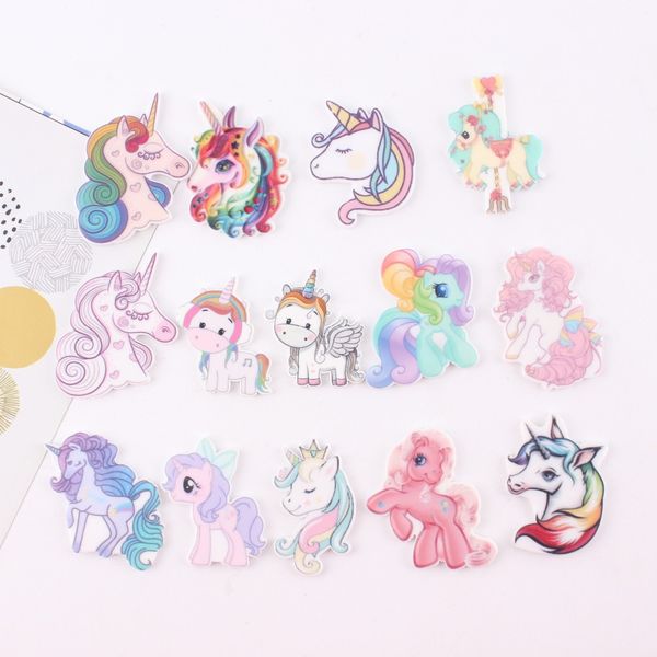 

10pcs/lot kawaii planar resin unicorn cabochons resin flatback crafts accessories