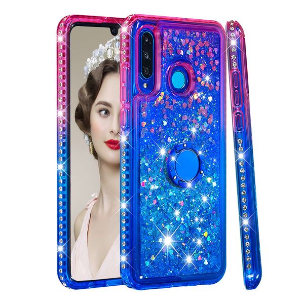 

Huawei P30 Lite ТПУ чехол, противоударный блестящий против царапин жидкий зыбучие пески