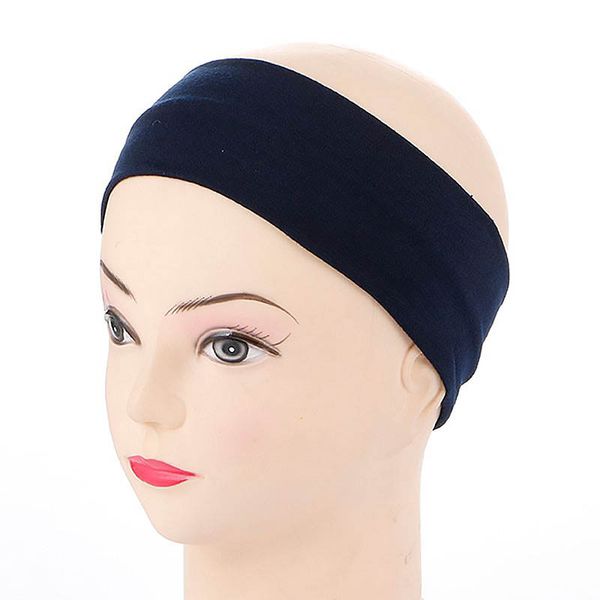 

2 pcs/set women yoga gym fitness cotton elastic headband hair strap badminton grip outdoor sports running cycling equipment, Yellow;black