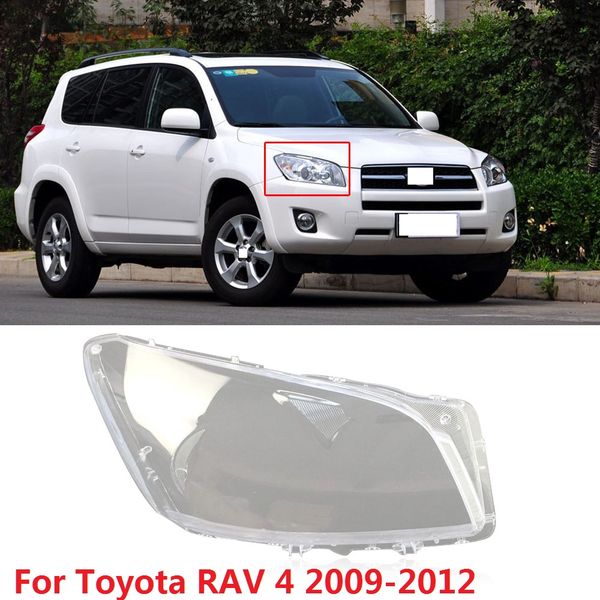 

capqx 1pcs for rav4 2009 2010 2011 2012 front headlamp lampcover headlight lampshade waterproof lamp shade shell cover