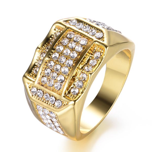 

14k white gold fashion big zircon diamond rings for men jewelry 14k gold geometric 925 sterling silver white z jewelry rings, Golden;silver