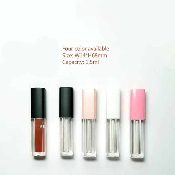 

packing bottles 50 pcs square 1.5ml empty lip gloss tube oil contain cosmetic sample size