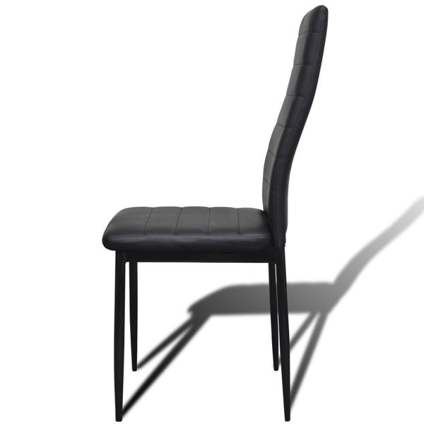 

dining chairs 2 pcs with slim line black kitchen furniture