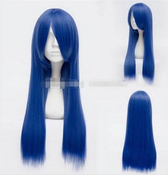 FREE SHIPPIN ++ 60cm Fairy Tail Wendy Blue Long Straight Cosplay Party Wig