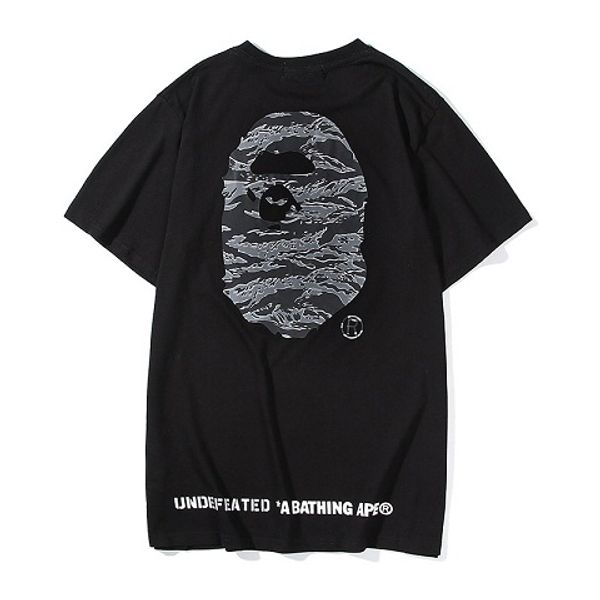 

summer 2020 new printed t-shirt round neck short sleeve t-shirt, casual fashion trend men's wear #0023, White;black