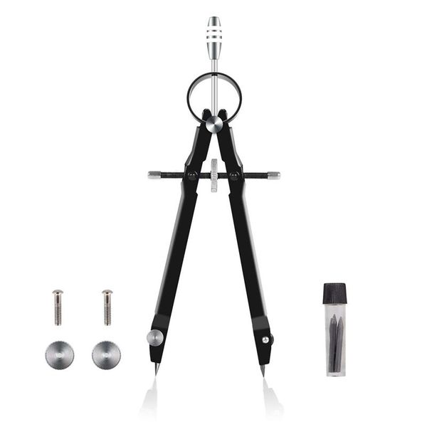 

professional compass, compass geometry set with lock, math and precision compass, metal and durable for solid and plane precisio