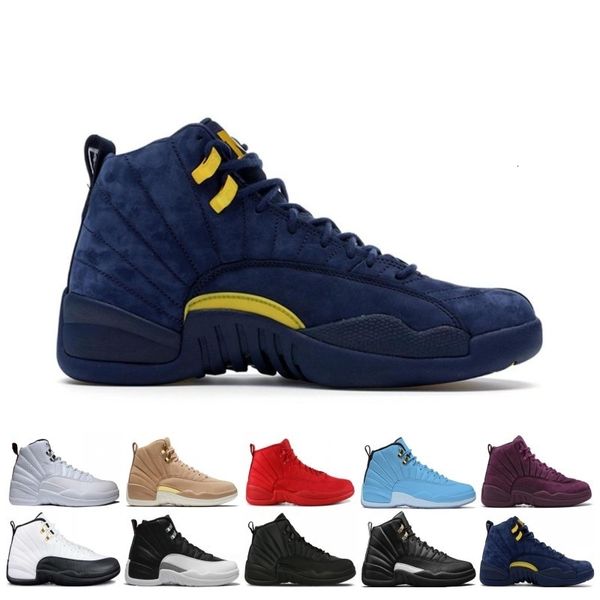 

new 12 12s mens basketball shoes bulls unc gym red friday flu game bordeaux the master black white taxi playoffs men sports sneakers