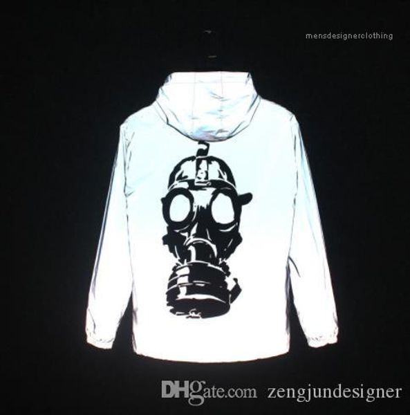 

fashion style homme hoodies solid color hip hop casual apparel 3m reflective mens autumn desinger couple jackets long sleeve, Black;brown