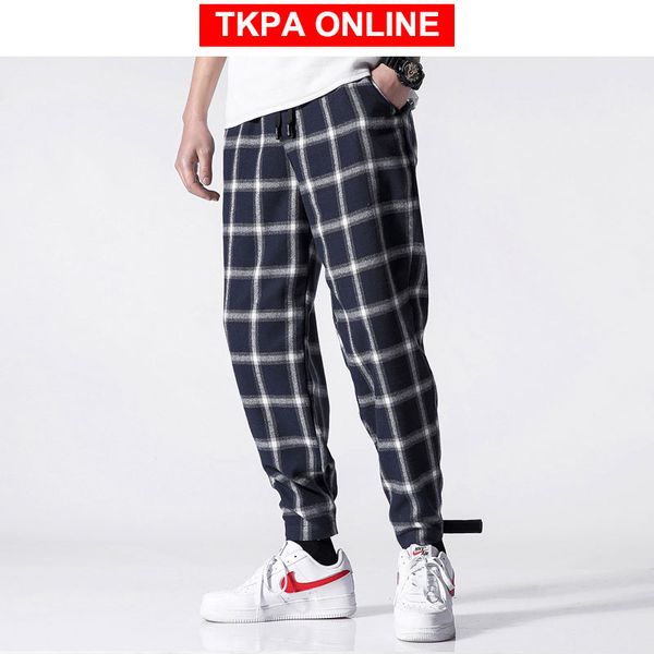 

streetwear плед бегуны брюки мужчины 2020 человек корейской моды сыпучие hip hop sweatpants комбинезоны мужской брюки одежда 5xl, Black