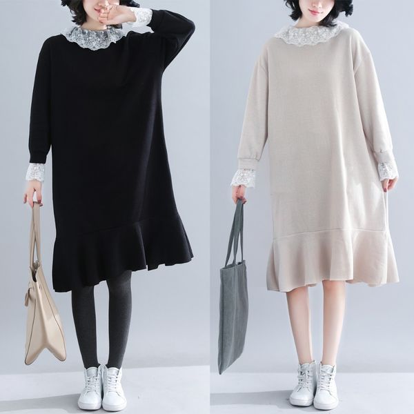 

2018 new brand winter maternity dress woman elegant large size dresses pregnant woman dress md-00422, White