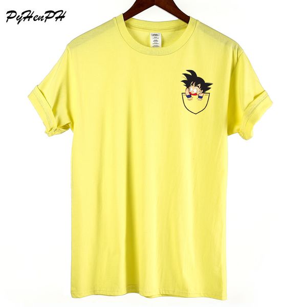 

Brand Anime Dragon Ball Design T Shirt Women Fashion Casual Funny Cotton pocket Goku Printed Tee Shirt Femme Tumblr