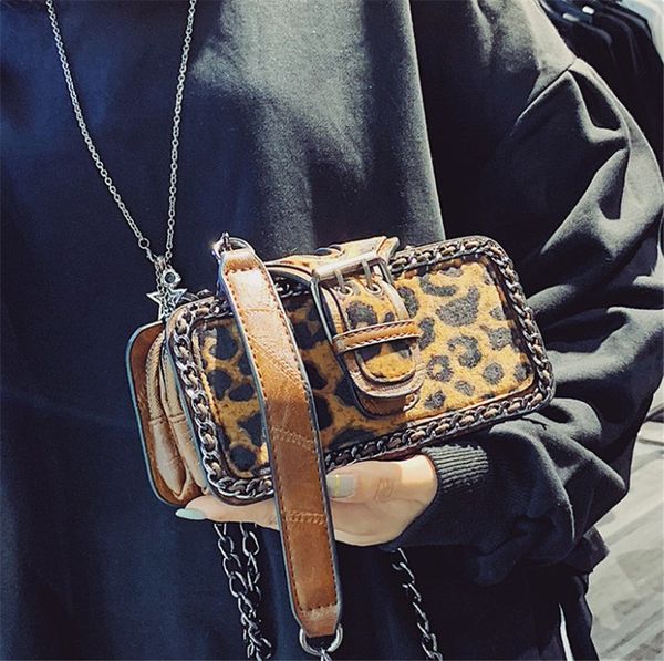 

women bag 2019 new fashion casual leopard chain single shoulder cross body small square bag ph-cfy20052658