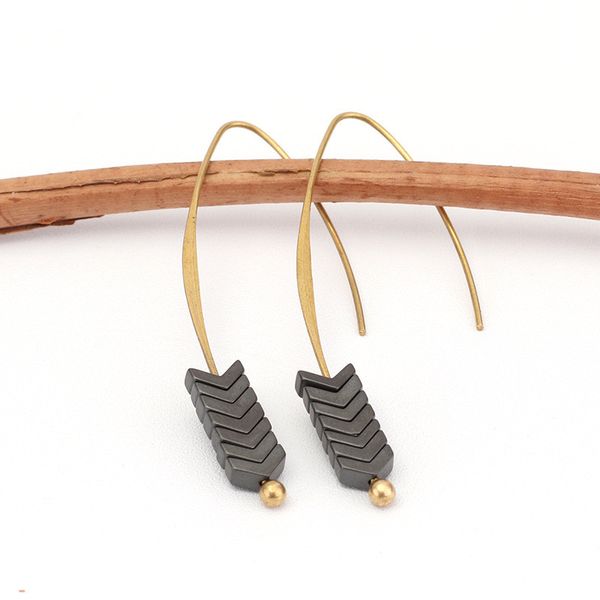 

vintage gold metal arrow серьга для женщин ретро серьги bohemian длинной кисточка fringe мотаться серьги, Silver