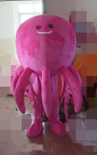 Acquista 2019 Vendita calda Costumi adulti della mascotte del polpo rosa Costumi dei cartoni animati Costumi pubblicitari
