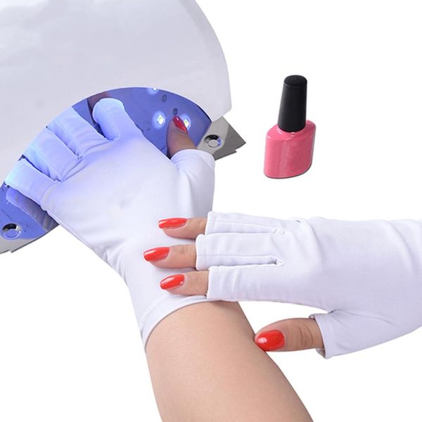 

1 pair uv shield gloves nail art uv gel manicureÂ protect polish gloves anti-ultraviolet protect hands from light