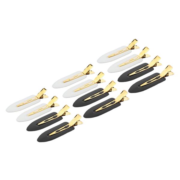 

12x durable no bend hair clips no mark curl pin clips headwear makeup clamps, Brown