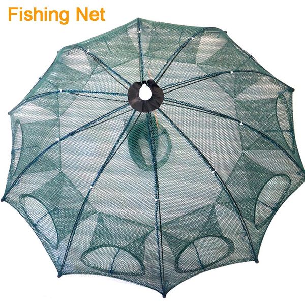 

new automatic fishing net shrimp cage nylon foldable crab fish trap cast net cast folding fishing network