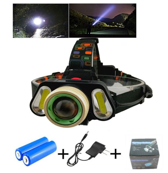 

xml t6 led headlamp headlight with battery charger zoom rechargeable head lamp torch for outdoor hunting camping dhl