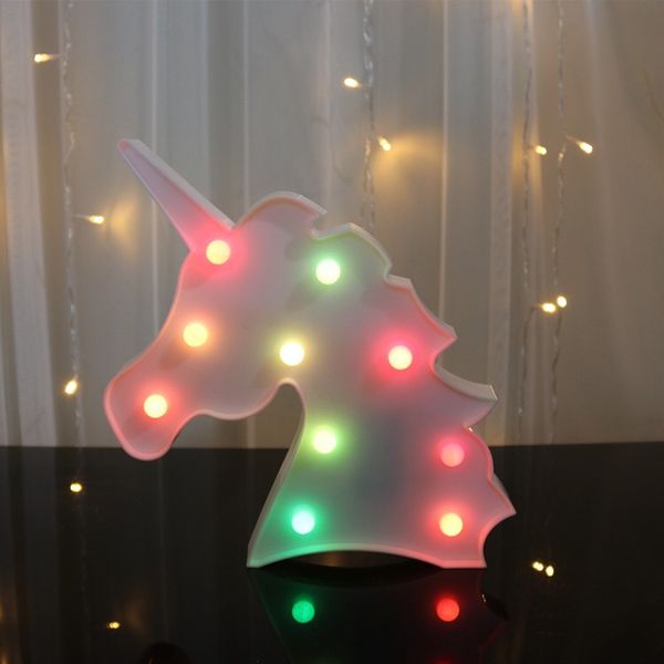

colorful unicorn light,changeable night lights battery operated decorative marquee signs rainbow led lamp wall decoration for living room,be
