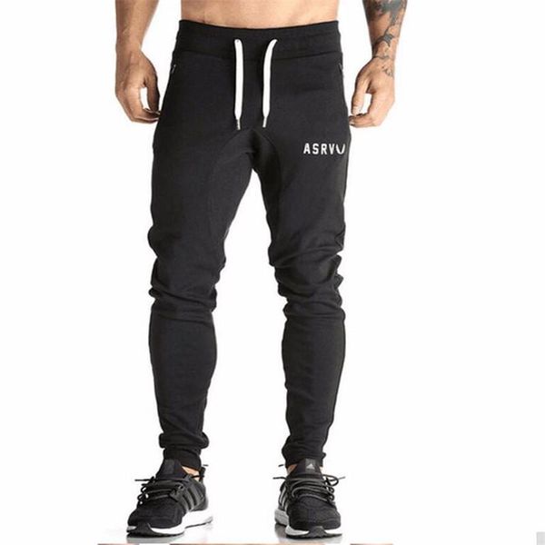 

оптово-mens tracksuit днище хлопок фитнес тощих бегуны треники pantalones chandal hombre повседневные брюки хлопок уличный, Black