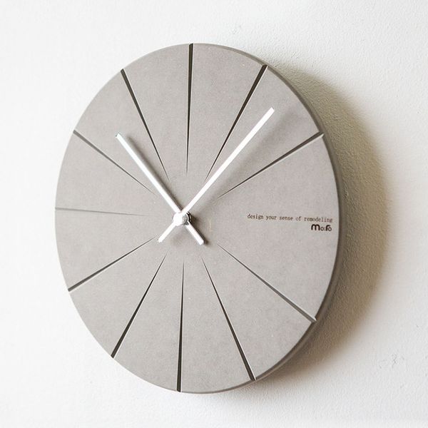 

modern home decor wall clock advanced grey hanging clock vogue exquisite black mdf round silently needle clocks