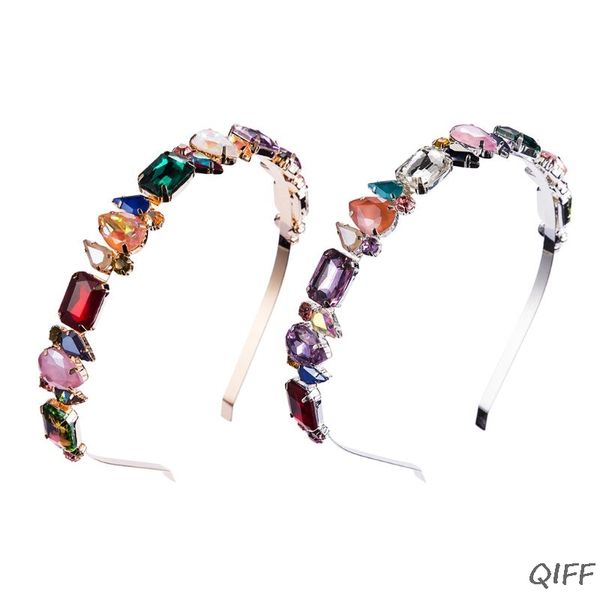 

women girls rhinestone hairband fashion wild bridal party head hoop hair band, Golden;white