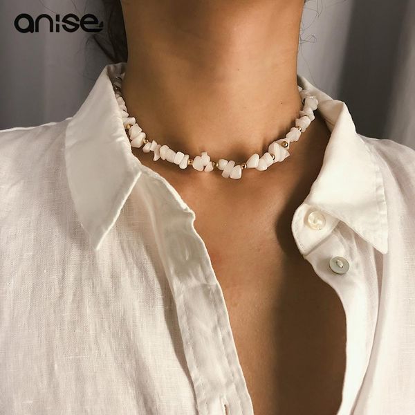 

women simple transparent crystal necklace popular beaded chokers necklace for women summer jewelry bohemian party gift, Golden;silver