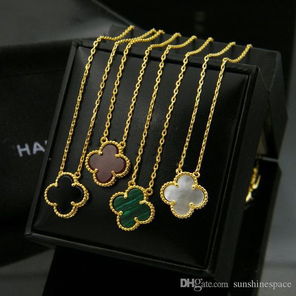 

2019 new women necklace gold plated flower design 4colors wedding neckalce for gift, Silver