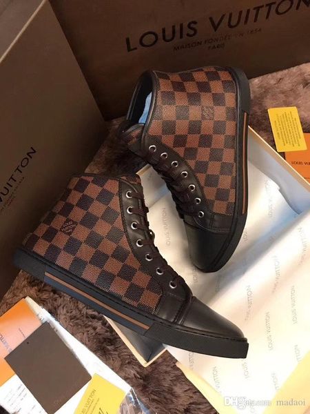 

21ss mens high-canvas shoes men 2020 new spring autumn fashion sneakers lace-up high style solid man black shoes madal
