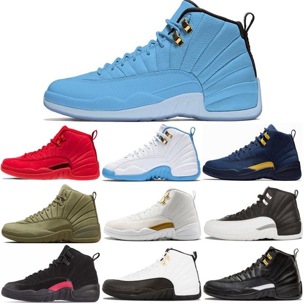 

classic 12 Gym Red 12s OV Black men basketball shoes Michigan Bordeaux bulls Flu Game the master black white Sports sneaker